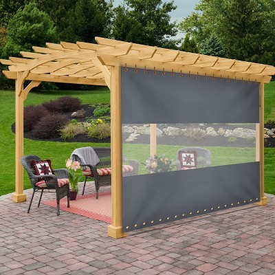 Covers&All Outdoor Clear Panel Curtain, Outdoor Curtains for Patio, Waterproof & Weather Resistant Tarp