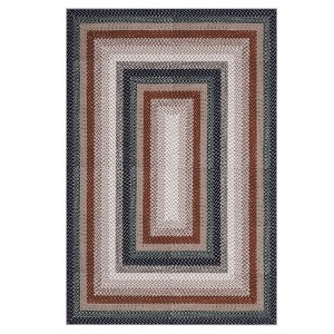 Indoor Modern Machine Washable Geometric Bordered Area Rugs - Soft Non Slip Floor Carpet for Home Office - 1 of 4