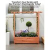 Raised Garden Bed with Trellis – 45 Inch Tall Elevated Wood Planter Box with Side Supports, Hanging Canopy & 4 Drainage Holes - 4 of 4