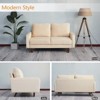 Velvet Loveseat Mid-Century Modern Sofa Tufted Couch with Wooden Legs for Living Room - 4 of 4