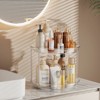 LunaLulinlk 2 Tier Rotating Lazy Susan Turntable Cabinet Counter Organizer, Clear，Dia.9.25'' - 4 of 4