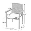 1PC Rattan Woven Patio Dining Chair,PE Rattan Outdoor Armrests Dining Chair With Cushion,Dining Chair For Patio Garden Backyard-Coolbibila - 4 of 4