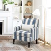 Arceso 25.6-in W Modern Herrinbone Linen Accent Armchair - 3 of 4