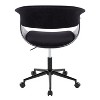 TiramisuBest Vintage Mid-Century Black Velvet Office Chair, Adjustable, Swivel, 5-Star Base, Indoor Use - 4 of 4