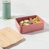 Bento Box with Bamboo Lid Terra Rose Brown - Threshold™ - image 2 of 4