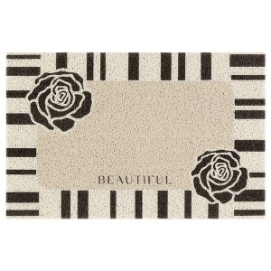 Unique Bargains Geometric Pattern Modern Outdoor Resist Dirt Non-Slip Washable Durable Thin Entrance Rugs - 1 of 4