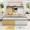 CIPACHO White Farmhouse Full Size Bed Frame with Storage Headboard Drawers Charging Station - 2 of 4