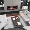Kismile Ultra-Thin Electric Fireplace, Featuring Low-Noise Operation (Sleep Mode), Supports Built-In Or Wall-Mounted Installation - 4 of 4