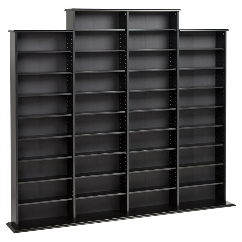 Grant Media Storage Rack - Black - Prepac, 1 of 5