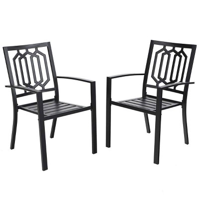 2pc Outdoor Stackable Bistro Chairs - Captiva Designs