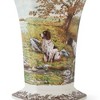 Spode Woodland 10.6-inch Hexagonal Vase, Hunting Dog Porcelain Centerpiece with British Flowers Border – Decorative Mantel & Entryway Accent - 3 of 4