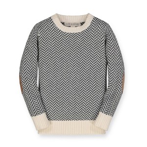 Hope & Henry Boys'  Crewneck Pullover Sweater with Elbow Patches, Infant - 1 of 4