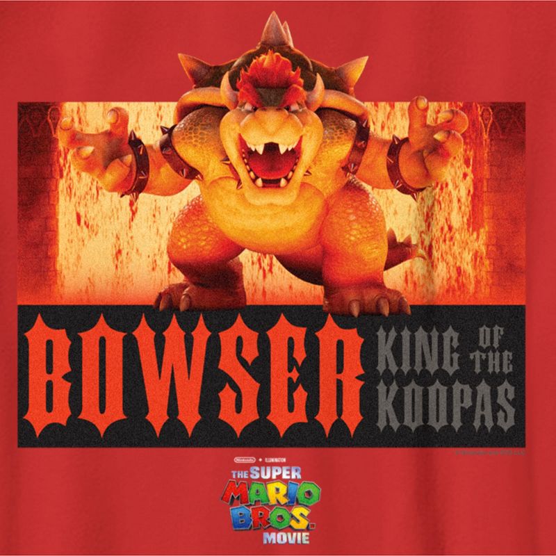 Boy's The Super Mario Bros. Movie Bowser King of the Koopas Fire Scene T-Shirt, 2 of 5