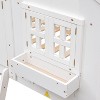 NicBex Twin over Twin Bunk Bed House Shape Wooden Bed Frame with Windows, Inclined Ladder and Full Length Guardrail, No Box Spring Required - 4 of 4