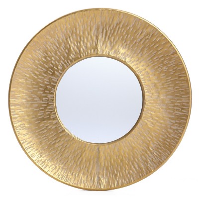 Gold Sunburst 3-Piece Round Wall Mirror Set