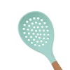 Unique Bargains Spoon Hand Wash Only Skimmer with Oil Strainer Silicone Wooden Handle 12.6" 1 Pc - 4 of 4