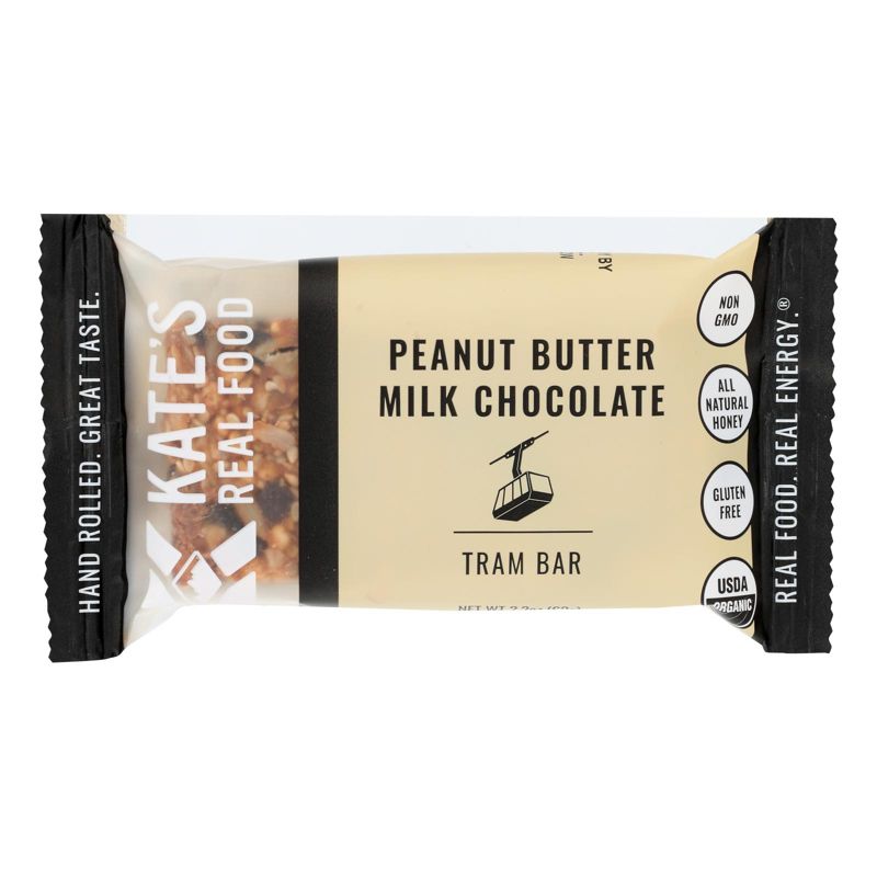 Kate's Real Food Peanut Butter Milk Chocolate Energy Bar - 12 bars, 2.2 oz, 2 of 5