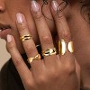 12 Pcs 18K Gold Plated Chunky Ring Set: Adjustable Stacking Open Rings for Women - 2 of 4