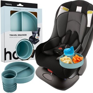 Hoovy Travel Silicone Cup Holder & Snack Tray Accessory for Car Seat, Booster Seat and Stroller - 1 of 4
