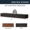 60 Inch Fireplace Mantel Wall-Mounted Mantels Floating Shelf with Invisible Metal Bracket Farmhouse Shelf for Home Decor - 3 of 4