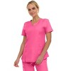 Medichic Scrubs Women's V-Neck Notch Fashion Stretch Scrub Top with Two Pockets, Flex Easy Care Fabric - 3 of 4