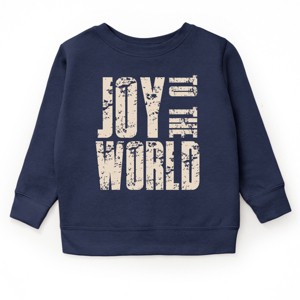 Joy To The World Block Distressed - Youth Graphic Sweatshirt - 1 of 3