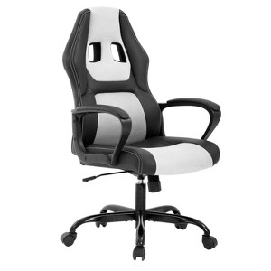 BestMassage Gaming Chair Office Chair with Lumbar Support Adjustable Height PU Leather Executive Chair for Women Men Adults - 1 of 4