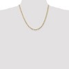 Black Bow Jewelry 4mm, 14k Yellow Gold, Open Concave Figaro Chain Necklace - 2 of 4