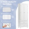 VYNXARIA Tall Storage Cabinet with Two Drawers - Ideal for Bathroom and Office Organization(White) - 4 of 4