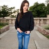 Anna-Kaci Women's Long Sleeve Oversized Crewneck Sweatshirt with Drop Shoulders - image 2 of 4