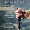 Naturehike 1pc Carbon Fiber Trekking Poles,Ultralight Foldable Hiking Poles,Adjustable 115-135cm,EVA Grip,Tungsten Tip,Hiking&Mountaineering Gear,Gray - 2 of 4
