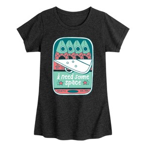 Girls' - Instant Message - Need Space Tin Fish Fitted Short Sleeve Graphic T-Shirt - 1 of 4