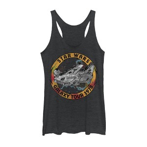 Women's Star Wars: The Rise of Skywalker Vintage Galaxy Tour Racerback Tank Top - 1 of 3