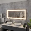 LED Front Light Bathroom Vanity  Mirror, 3 Color Temperatures, Anti-fog , Wall Mounted Frameless Make Up Mirror - 4 of 4