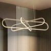 Rennnsan Unavra 39"W Geometric Aluminum Industrial LED Dimmable Chandelier in Silver - 4 of 4