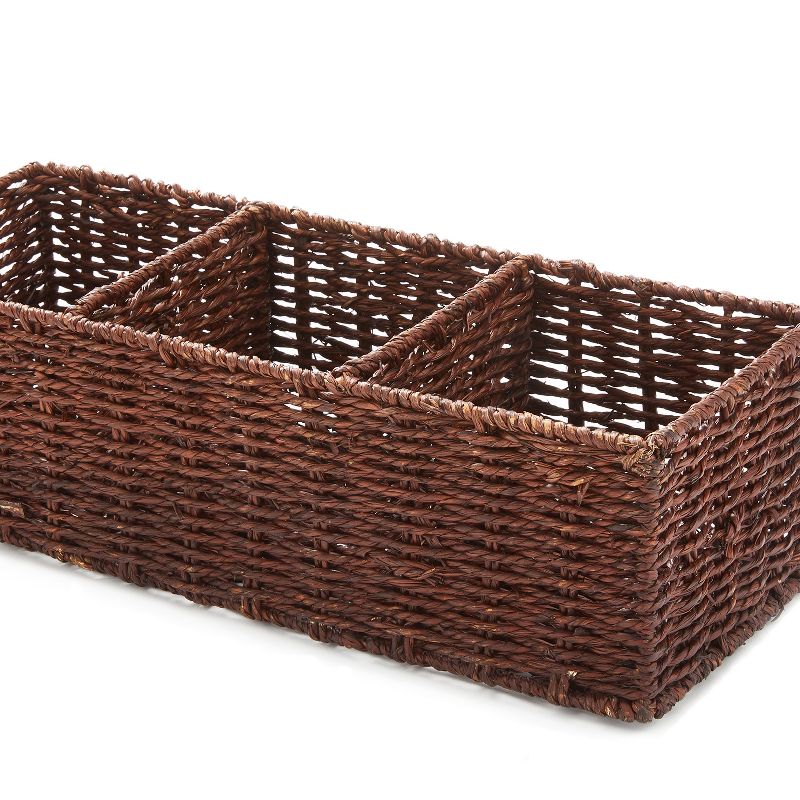 Rectangular Hand Woven Basket with Durable Metal Frame - 16.5" x 6" x 5" - Americanflat, 2 of 6