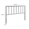 Modway Tatum King Metal Headboard - Height Adjustable Powder-Coated Iron Frame Headboard with Industrial Design - 4 of 4