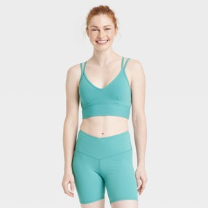 Women's V-Neck Strappy Sports Bra - JoyLab™ - 1 of 3
