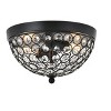 Elegant Lighting Taye 2 light Matte Black Flush Mount - 4 of 4