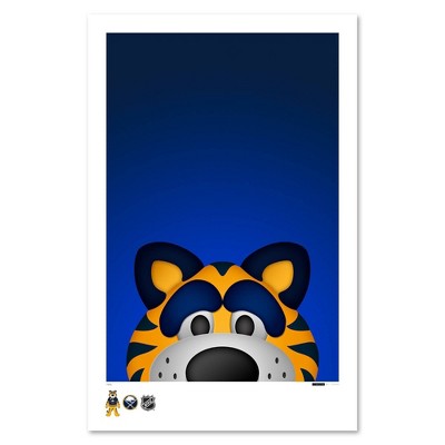 NHL Buffalo Sabres Sabretooth Mascot Art Poster Print