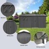 GDFStudio Douglas Metal Storage Shed with Sliding Door and Acrylic Windows - 4 of 4