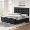Whizmax Bed Frame with 4 Storage Drawers and Headboard, Faux Leather Upholstered Platform Bed Frame with Wooden Slats Support,  No Box Spring Needed - 4 of 4
