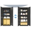 71" Storage Metal Cabinet, 4 Adjustable Feet and Lock, Tall Storage Cabinet with Doors and Adjustable 4 Shelves for Garage Workshop Home Office - 4 of 4