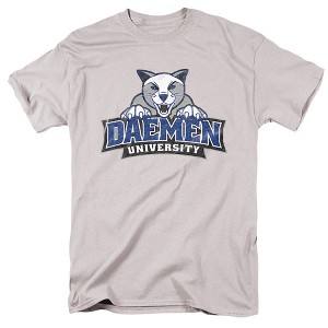 Daemen University Distressed Primary Logo Adult T Shirt, Gray, Large - 1 of 4