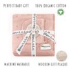 Luxury Organic Cotton Baby Swaddle Receiving Blanket + Hat Gift Set for Newborns and Infant Boys and Girls - 3 of 4