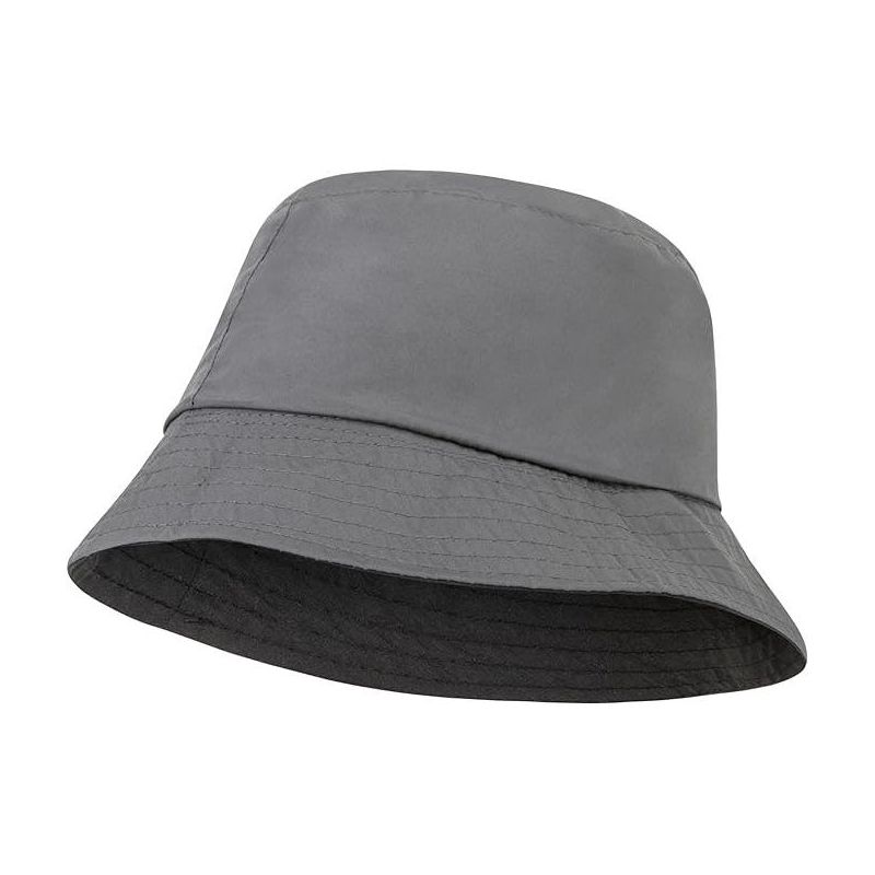 Addie & Tate Black/Charcoal Gray Reversible Bucket Hat for Girls & Boys, Packable Beach Sun Bucket Hat for Toddlers to Teens Ages 3-14 Years, 3 of 4