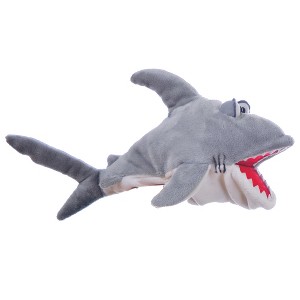 Living Puppets: Snax The Friendly Shark - 12" Plush Hand Puppet, Handmade - 1 of 4