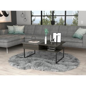 Carbon Espresso and Onyx 1-Shelf Lift Top Coffee Table - 1 of 1