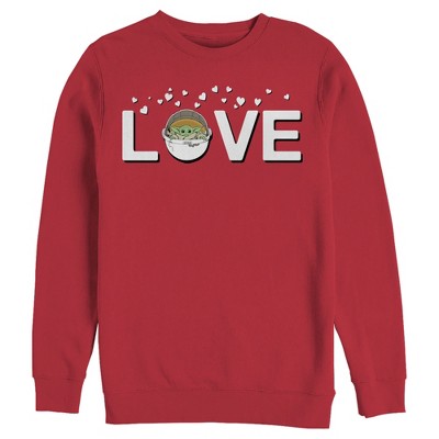Men's Star Wars The Mandalorian The Child Love Bassinet Sweatshirt