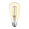 GE 2pk 60W Vintage Style ST19 LED Edison Light Bulbs Amber Glass: E26 Base, Dimmable, Warm Light, Antique Style - 2 of 4